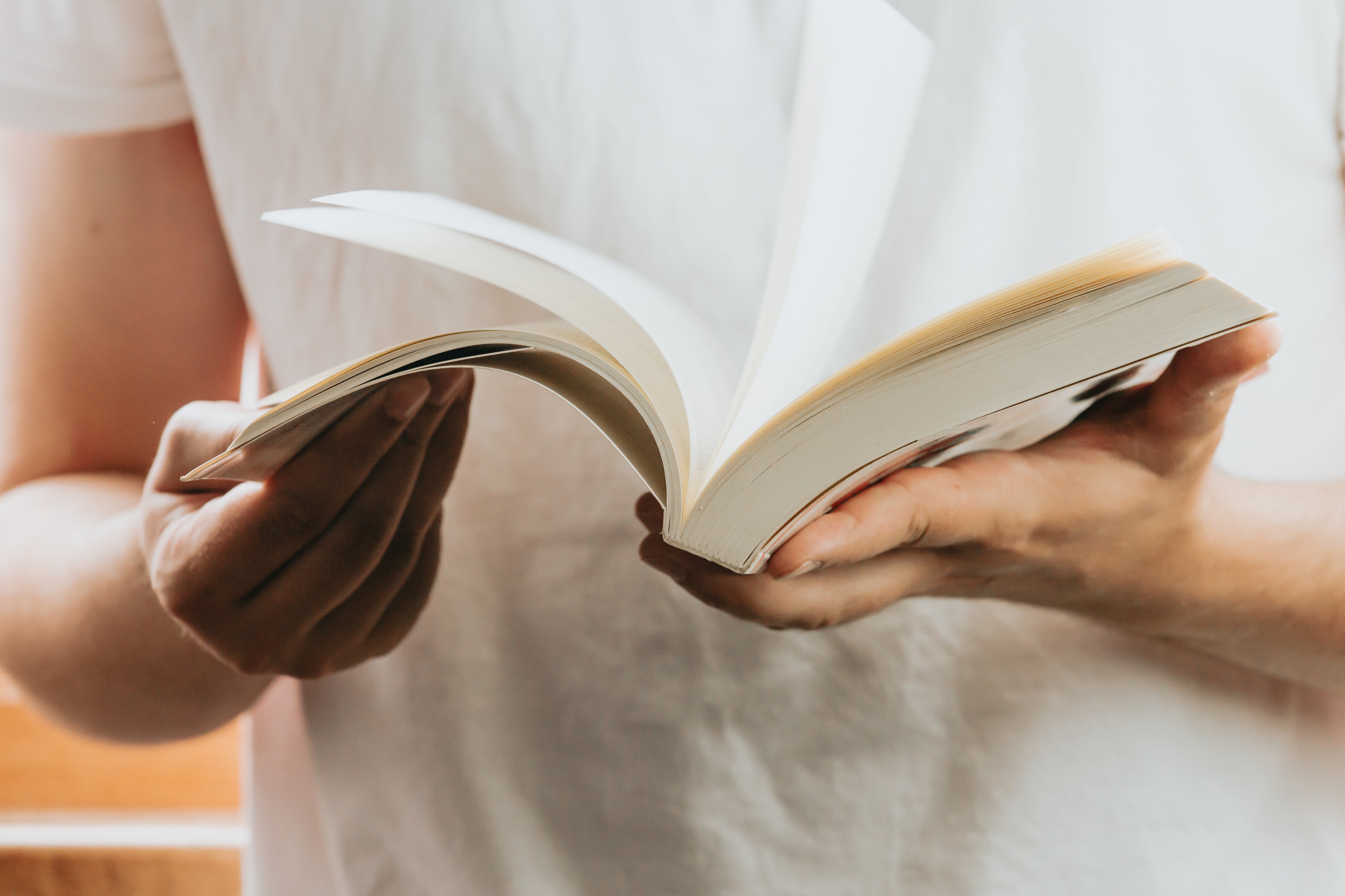 Person reading a book